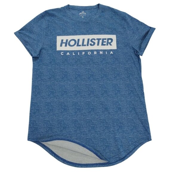 Hollister California Blue Crew Neck Short Sleeve Logo T-Shirt L, NWT. - Picture 4 of 6